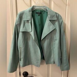 Light teal jacket Ann Taylor
